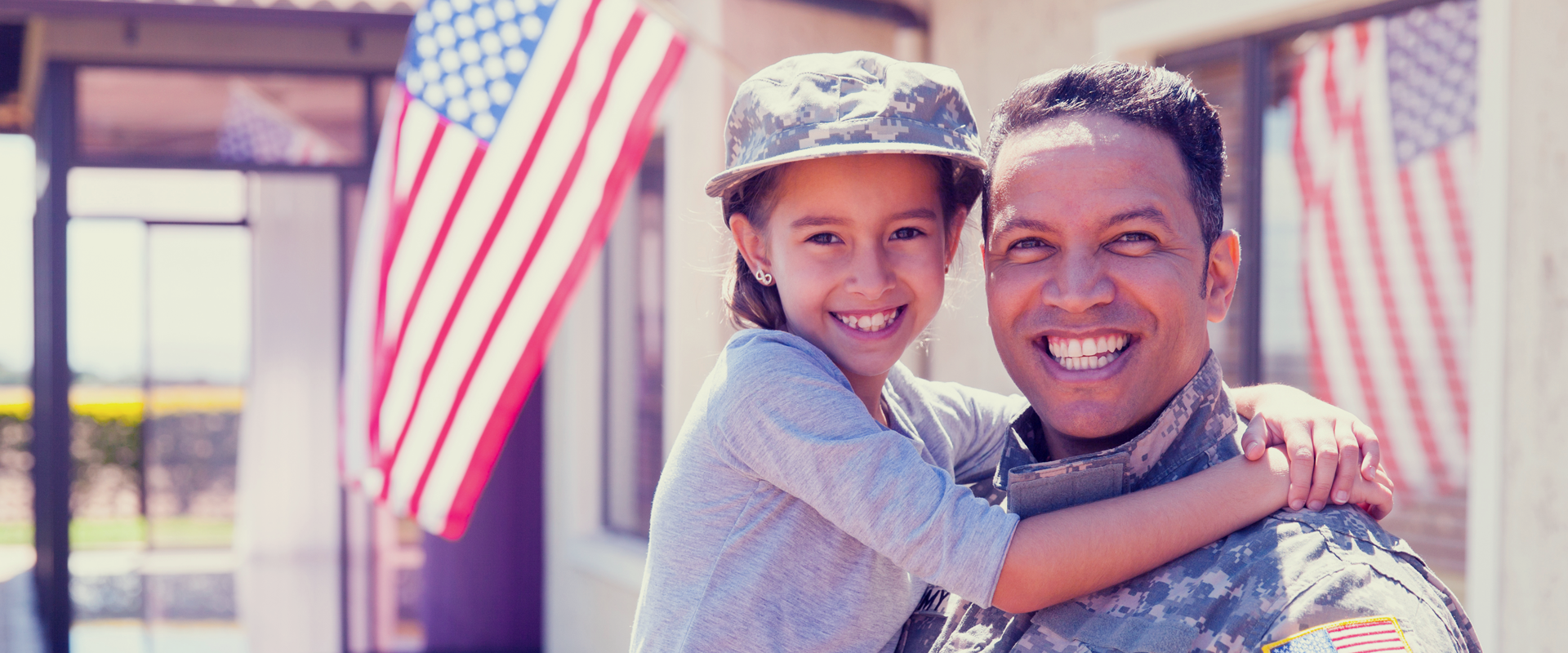 Soldier with his daughter