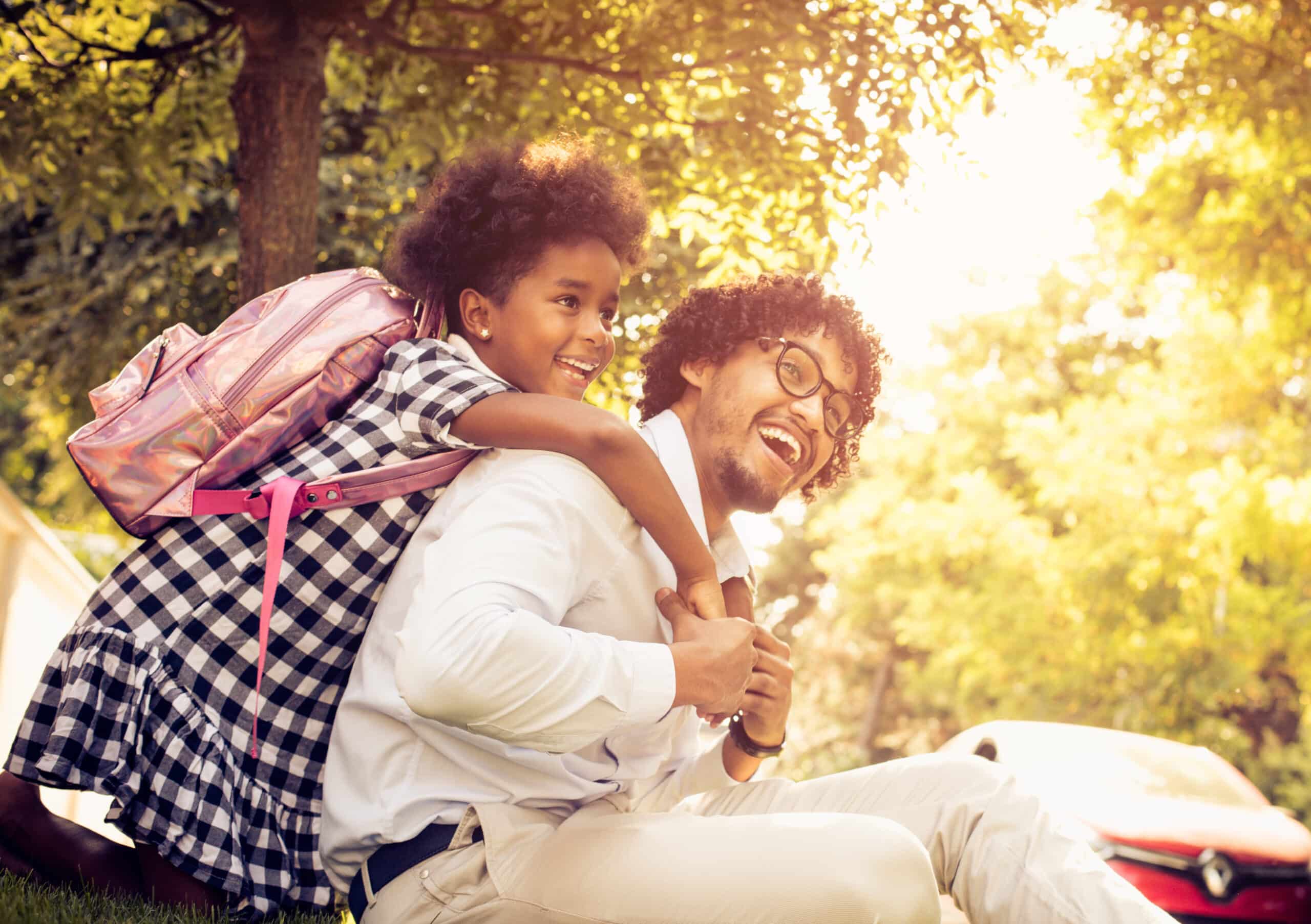 The day is sunny, and full of laughter.